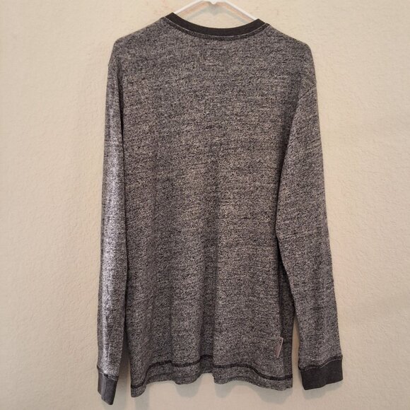 UGG Mens Galen Heathered Texture Sweater in Black Bear. Sz XL Ribbed Neckline & - Picture 3 of 6